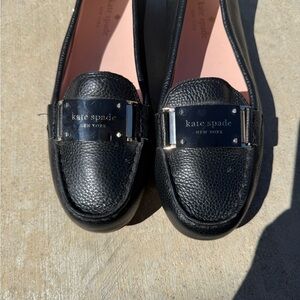 Kate Spade Black Leather Loafers